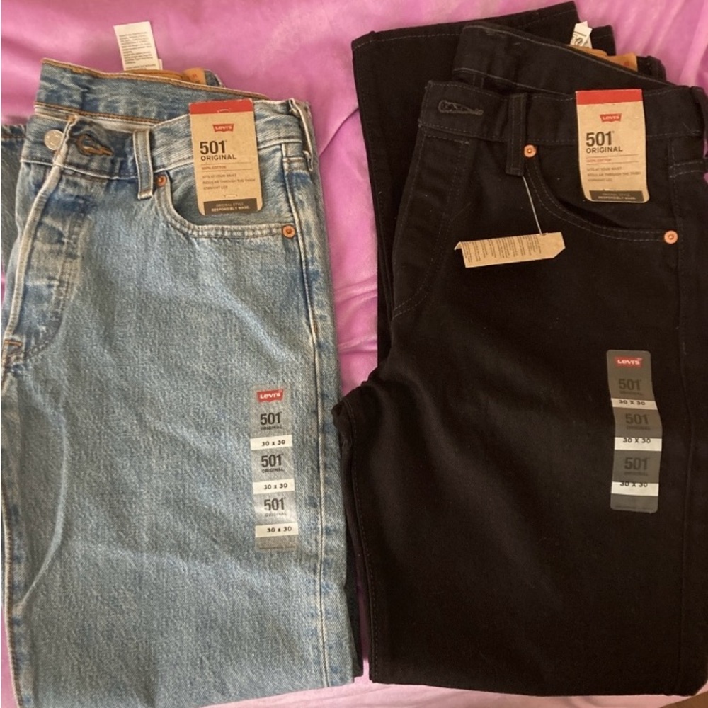 Levi's Men's 501 Original Fit Jeans - Light Blue